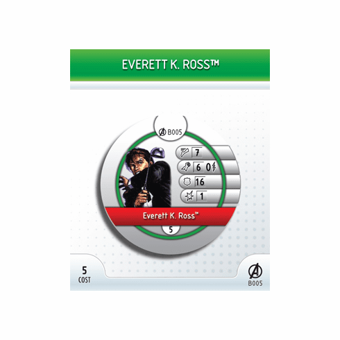Marvel Heroclix Avengers Everett K. Ross Bystander Token