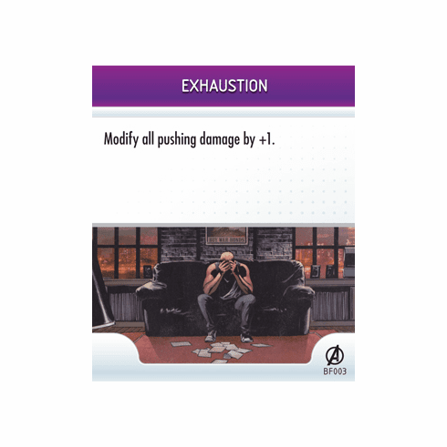 Marvel Heroclix Avengers Exhaustion Battlefield Condition Card
