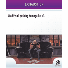 Marvel Heroclix Avengers Exhaustion Battlefield Condition Card