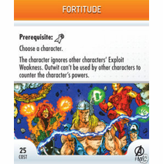 Marvel Heroclix Avengers Fortitude Feat Card