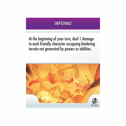 Marvel Heroclix Avengers Inferno Battlefield Condition Card