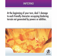 Marvel Heroclix Avengers Inferno Battlefield Condition Card