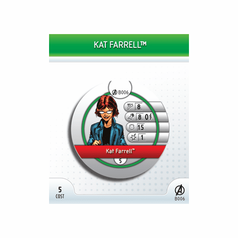 Marvel Heroclix Avengers Kat Farrell Bystander Token