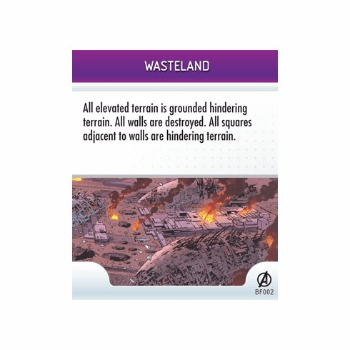 Marvel Heroclix Avengers Wasteland Battlefield Condition Card