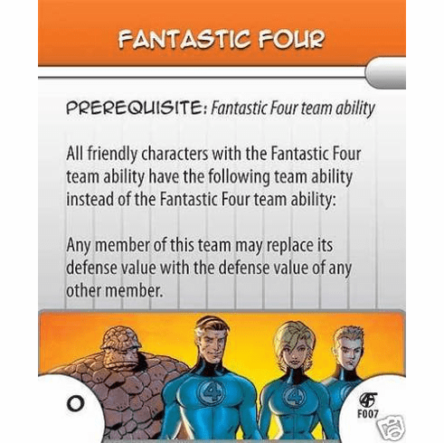 Marvel Heroclix Fantastic Forces Fantastic Four Feat Card