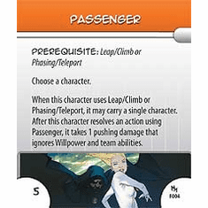 Marvel Heroclix Mutant Mayhem Passenger Feat Card