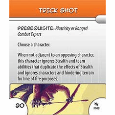 Marvel Heroclix Mutant Mayhem Trick Shot Feat Card