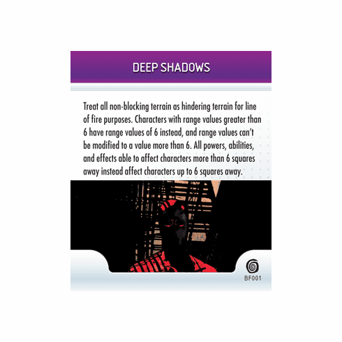 Marvel Heroclix Mutations and Monsters Deep Shadows Battlefield Condition Card