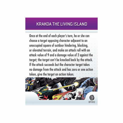 Marvel Heroclix Mutations and Monsters Krakoa The Living Island Battlefield Condition Card