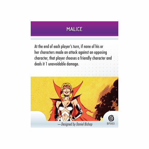 Marvel Heroclix Mutations and Monsters Malice Battlefield Condition Card