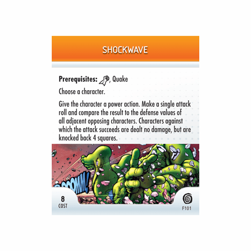 Marvel Heroclix Mutations and Monsters Shockwave Feat Card