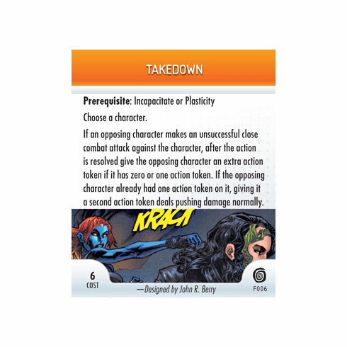 Marvel Heroclix Mutations and Monsters Takedown Feat Card
