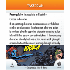 Marvel Heroclix Mutations and Monsters Takedown Feat Card