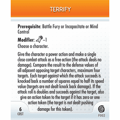 Marvel Heroclix Mutations and Monsters Terrify Feat Card
