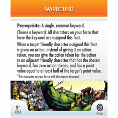 Marvel Heroclix Mutations and Monsters Warbound Feat Card