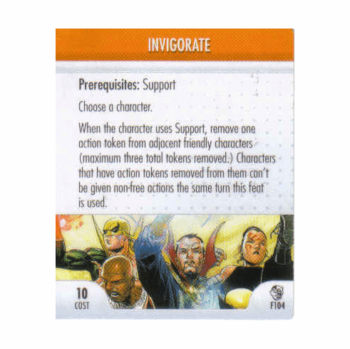 Marvel Heroclix Secret Invasion Invigorate Feat Card