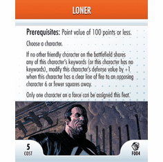 Marvel Heroclix Secret Invasion Loner Feat Card