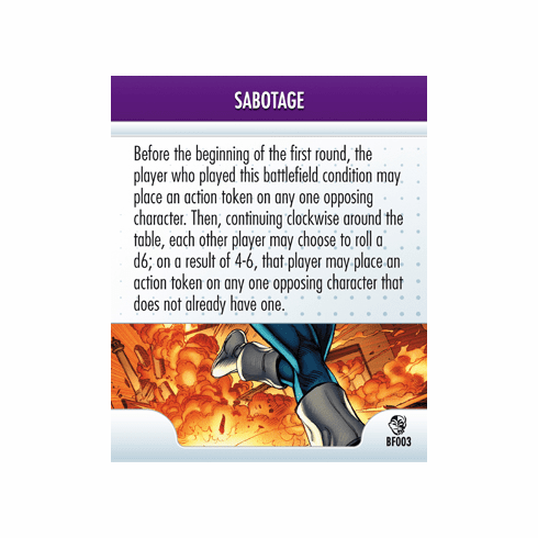Marvel Heroclix Secret Invasion Sabotage Battlefield Condition Card