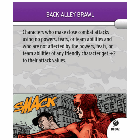 Marvel Heroclix Sinister Back-Alley Brawl Battlefield Condition Card