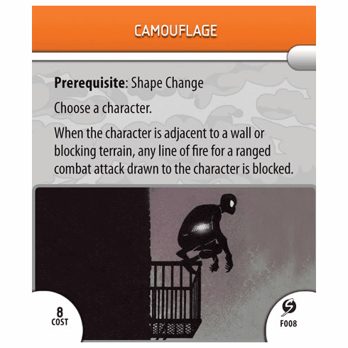 Marvel Heroclix Sinister Camouflage Feat Card