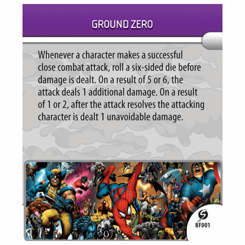 Marvel Heroclix Sinister Ground Zero Battlefield Condition Card