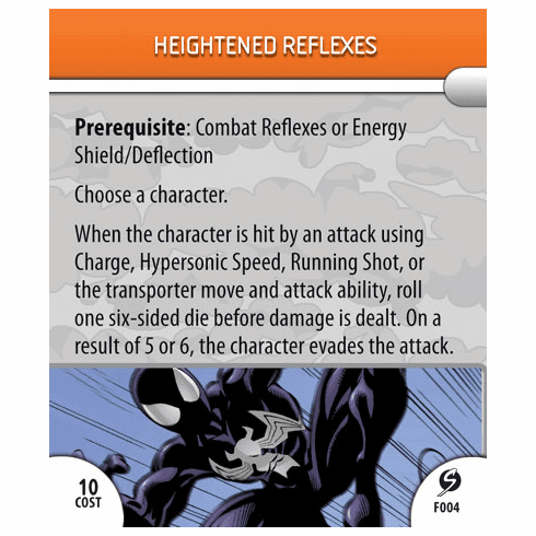 Marvel Heroclix Sinister Heightened Reflexes Feat Card
