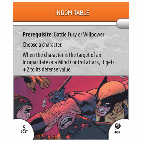 Marvel Heroclix Sinister Indomitable Feat Card