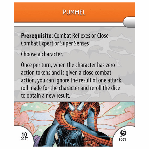 Marvel Heroclix Sinister Pummel Feat Card