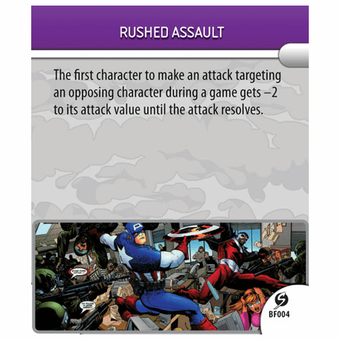 Marvel Heroclix Sinister Rushed Assault Battlefield Condition Card