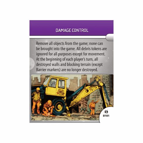 Marvel Heroclix Supernova Damage Control Battlefield Condition Card