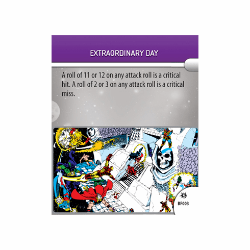 Marvel Heroclix Supernova Extraordinary Day Battlefield Condition Card