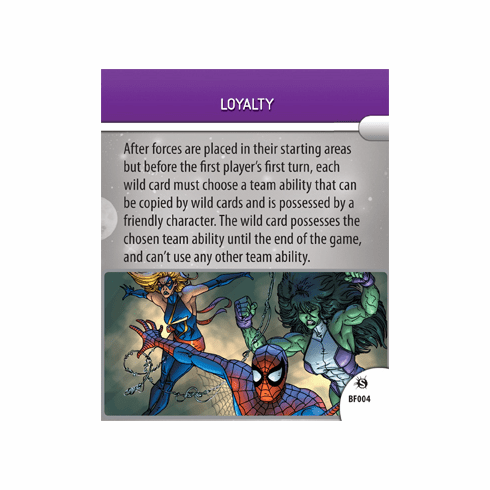 Marvel Heroclix Supernova Loyalty Battlefield Condition Card