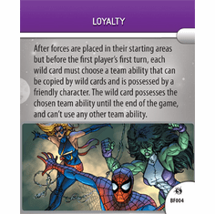 Marvel Heroclix Supernova Loyalty Battlefield Condition Card