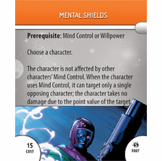 Marvel Heroclix Supernova Mental Shields Feat Card