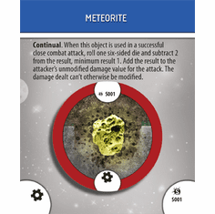 Marvel Heroclix Supernova Meteorite Special Object Card