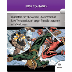 Marvel Heroclix Supernova Poor Teamwork Battlefield Condition Card