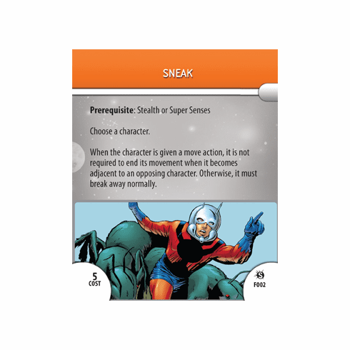 Marvel Heroclix Supernova Sneak Feat Card