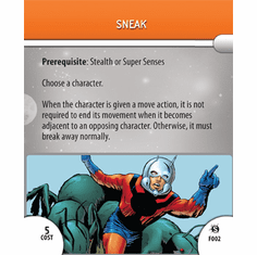 Marvel Heroclix Supernova Sneak Feat Card