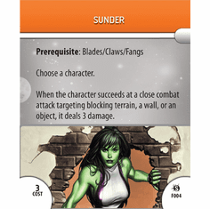 Marvel Heroclix Supernova Sunder Feat Card