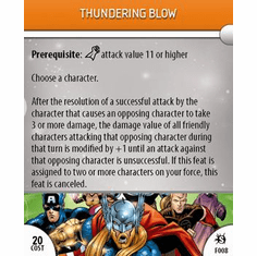 Marvel Heroclix Supernova Thundering Blow Feat Card