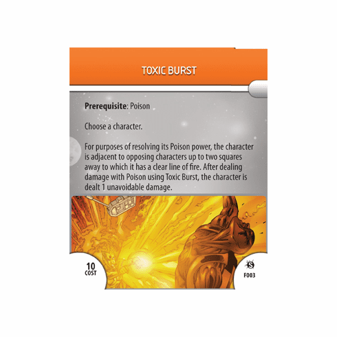 Marvel Heroclix Supernova Toxic Burst Feat Card