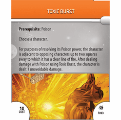 Marvel Heroclix Supernova Toxic Burst Feat Card