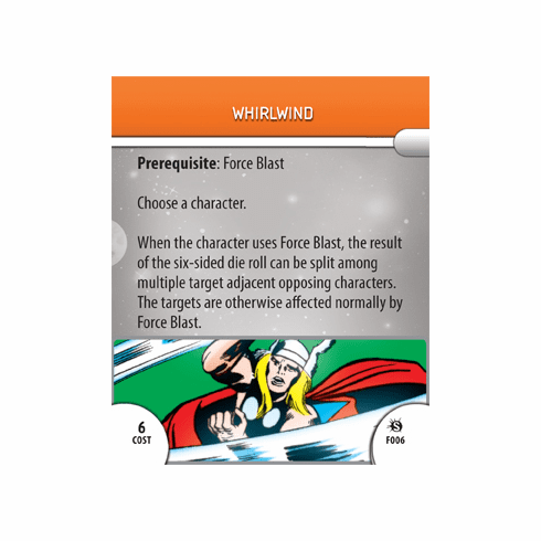 Marvel Heroclix Supernova Whirlwind Feat Card