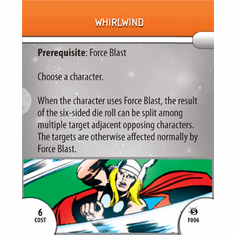 Marvel Heroclix Supernova Whirlwind Feat Card