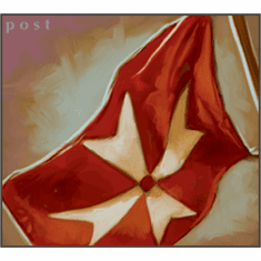 Pirates of the Barbary Coast Knights of Malta Banner Treasure