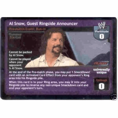 Raw Deal Al Snow Guest Ringside Announcer 20/TR