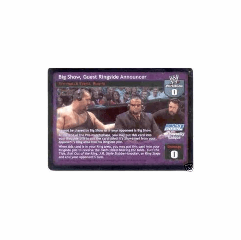 Raw Deal Big Show Guest Ringside Announcer 16/TR 