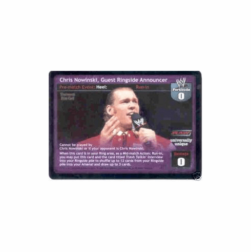 Raw Deal Chris Nowinski Guest Ringside Announcer 15/TR