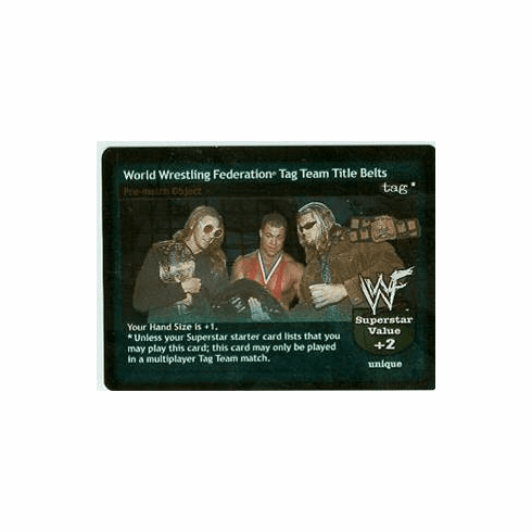 Raw Deal WWF Tag Team Title Belts Foil Card