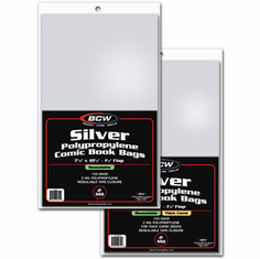 RESEALABLE SILVER COMIC BAG - 7 1/8 X 10 1/2